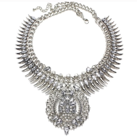 Hello Beautiful New Statement Necklace with rhinestone details - Picture 2 of 3